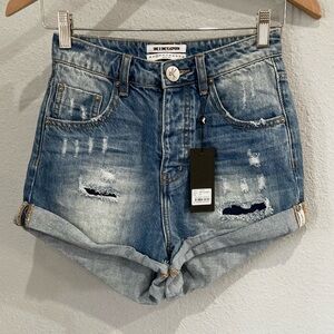 One Teaspoon High Cut Distressed Shorts Surf Cowboy High Waist Festival Beach